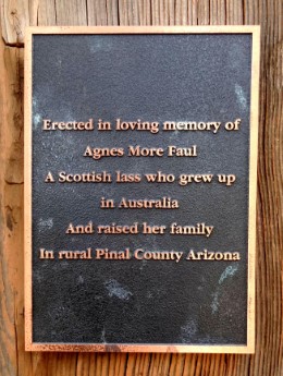 Agnes Faul plaque